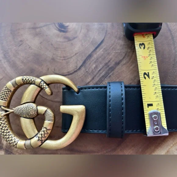 G snake fashion belt size 105cm black/gold - Picture 9 of 10